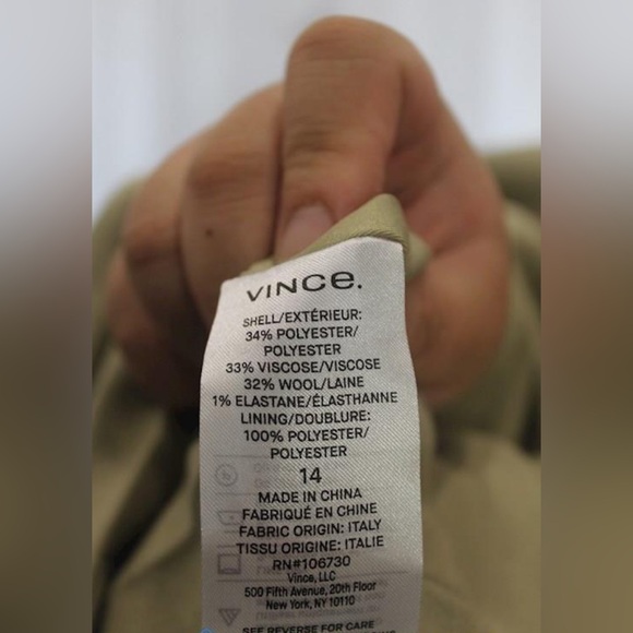 Vince Women’s Beige Pea Blazer Size 14 NWT ($565) - Picture 5 of 5